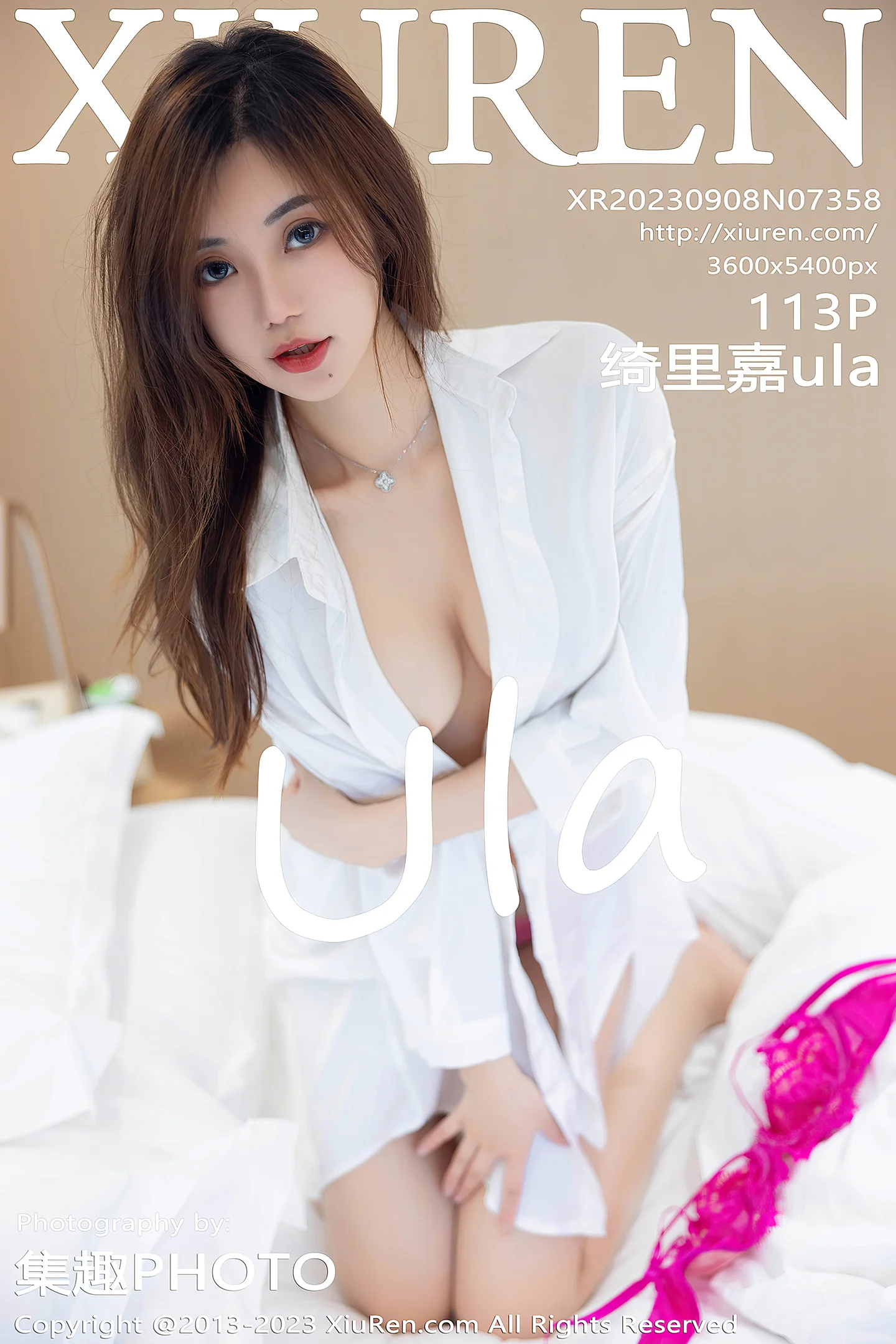 [XiuRen秀人网]No.7358_女神绮里嘉性感白T露玫红内衣配超薄肉丝秀曼妙身姿诱惑写真113P-秀人网 - XiuRen.Space